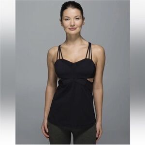 lululemon athletica Black Camisole with cut outs